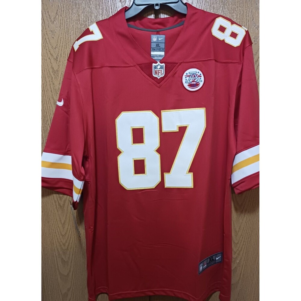 Travis Kelce (Nike)-(Chiefs)-(Jersey)-(Red)-(New Condition)-(Size:XL)-$100.00